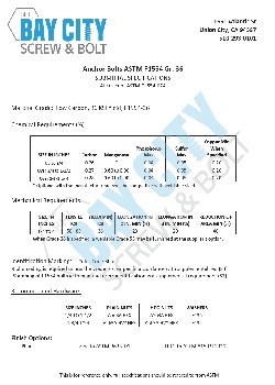 ASTM F1554-36 Specs